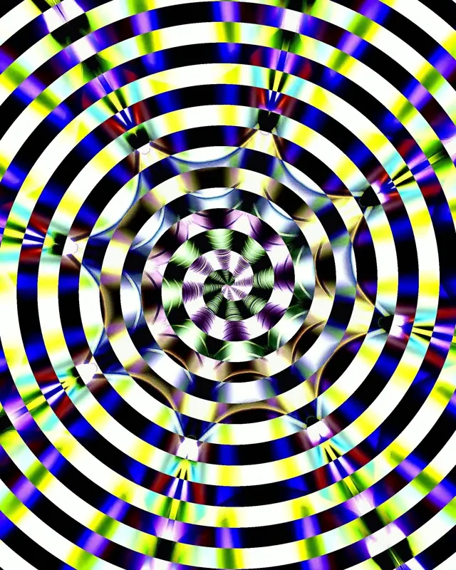 Hypnotic B&W Circles 60fps Portrait Screensaver VJ Loop